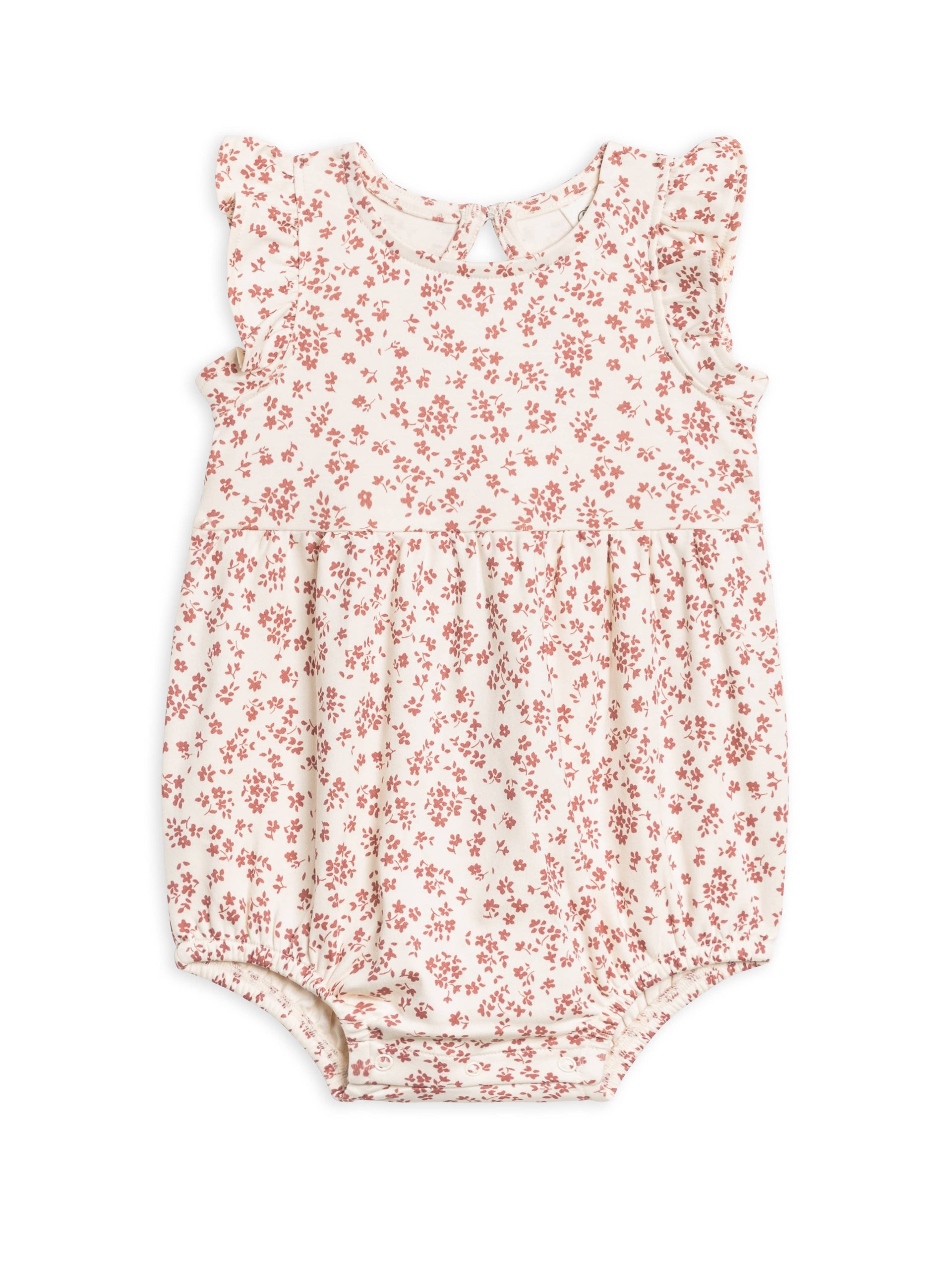 Colored Organics - Organic Baby Sommer Back Romper - Alma Floral: 0-3M