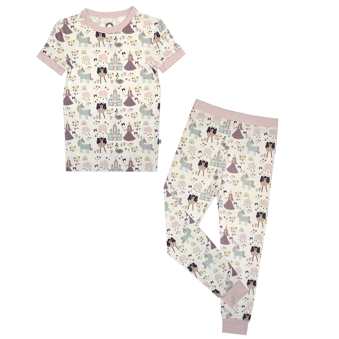 Emerson and Friends - Once Upon a Time Bamboo Short Sleeve Kids Pajama Pant Set