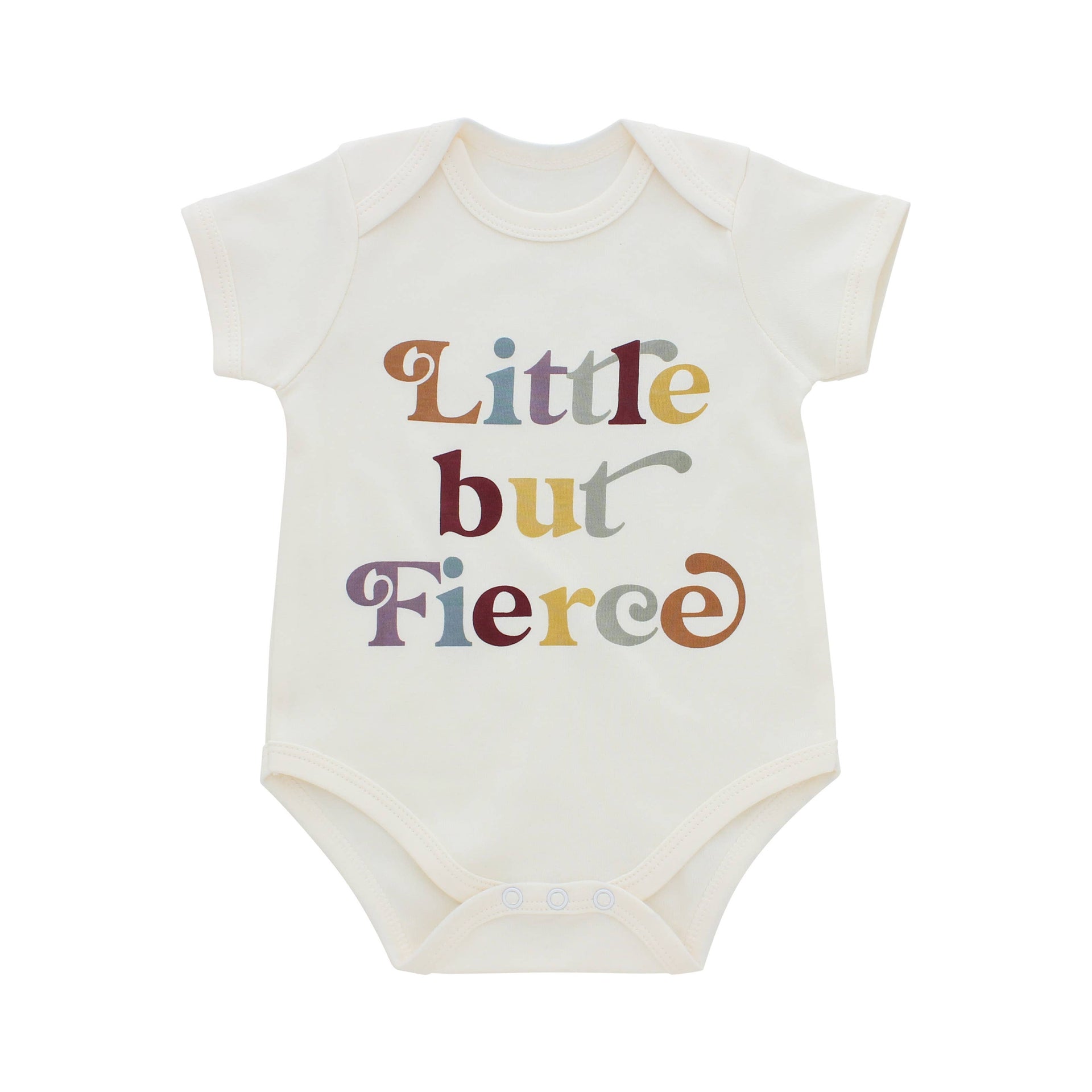 Emerson and Friends - Little but Fierce Cute Cotton Baby Onesie Bodysuit: 6-12M