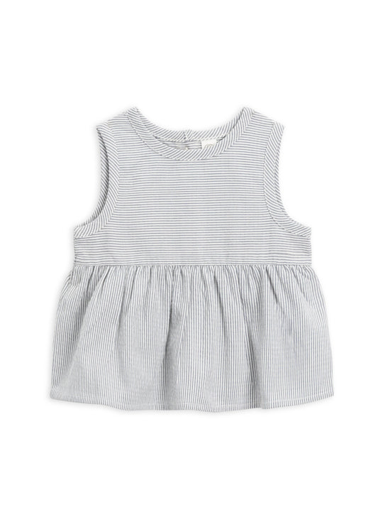 Colored Organics - Organic Baby Grace Seersucker Peplum Top