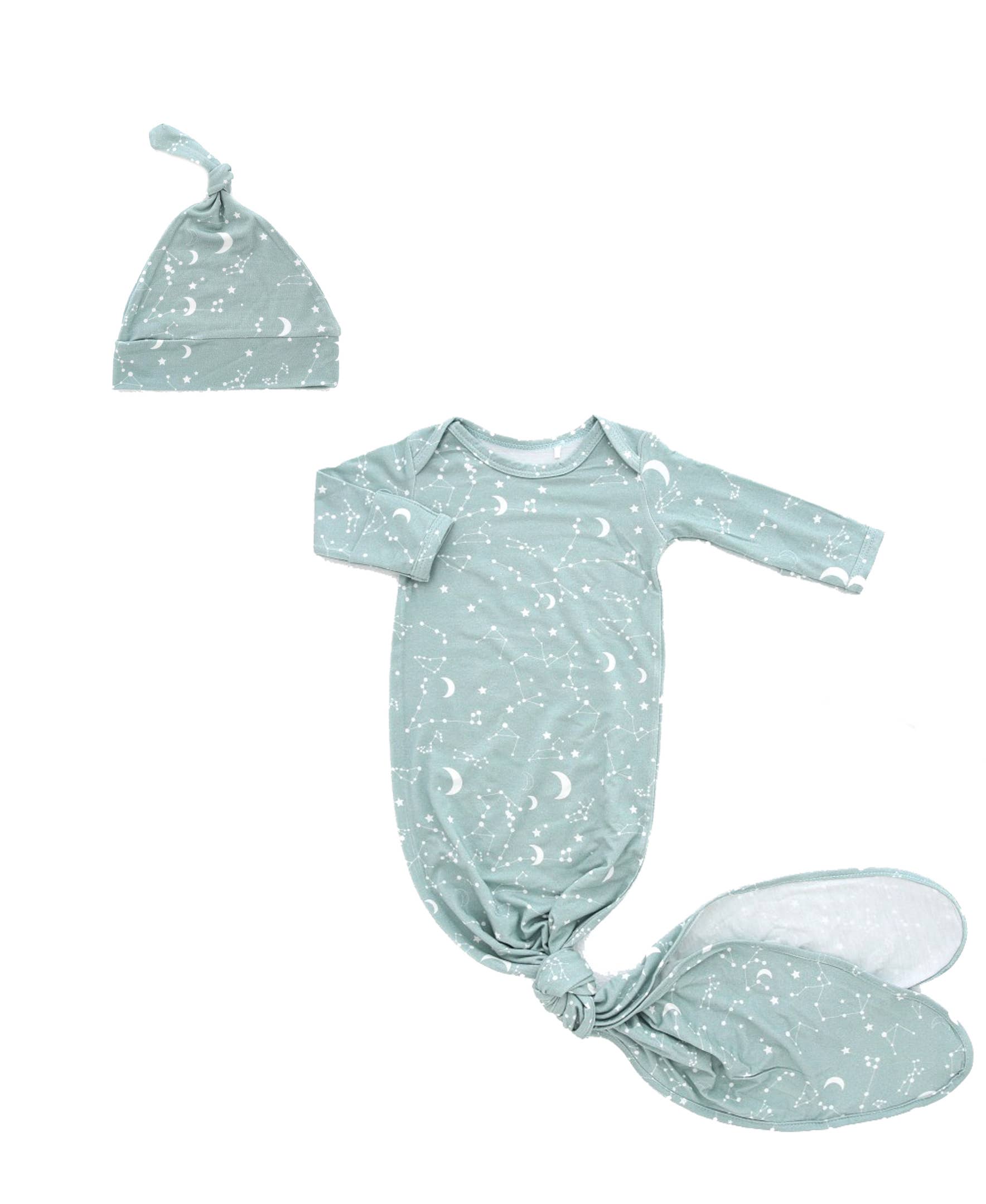 Emerson and Friends - Stargazer Bamboo Knotted Baby Gown Newborn Baby Gift Set