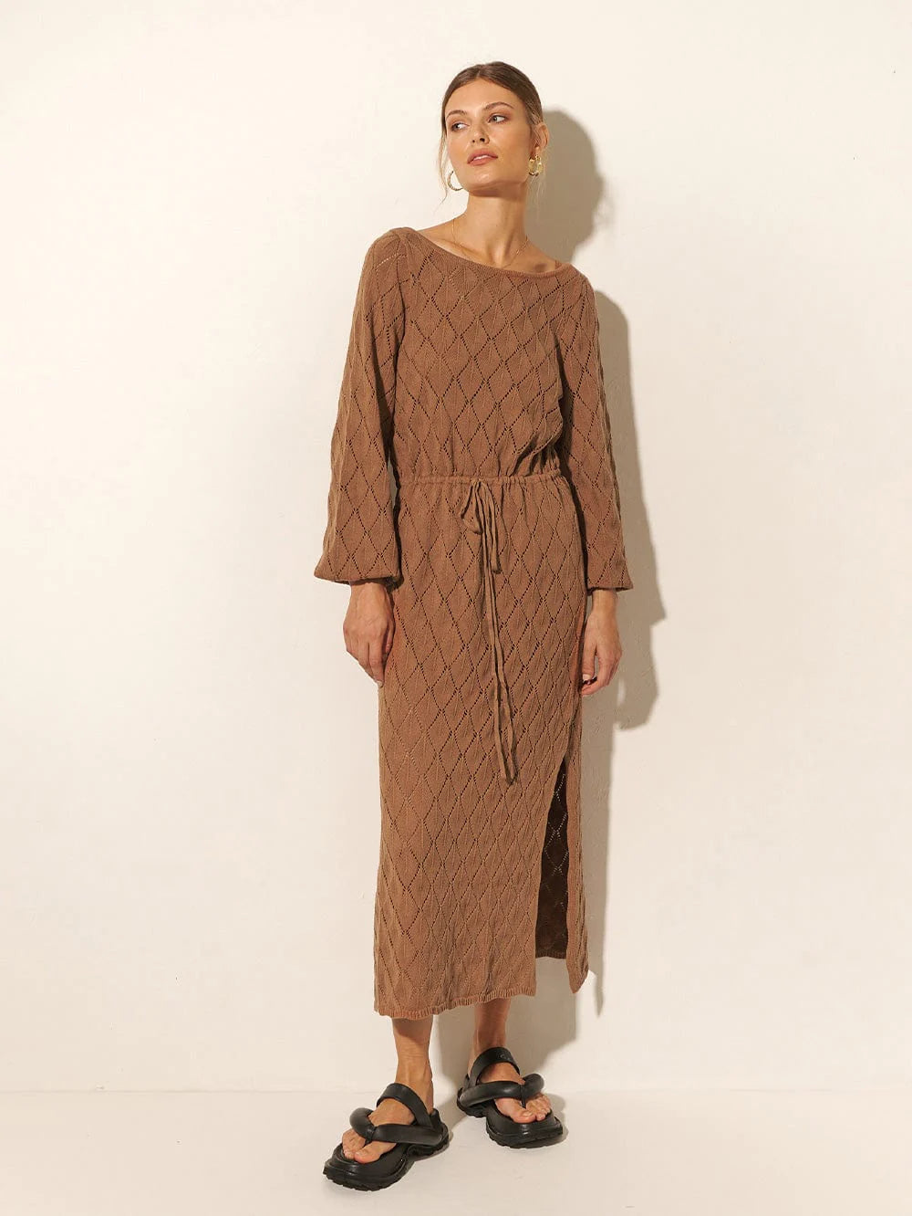 Image of Claudia Knit Dress - Cinnamon