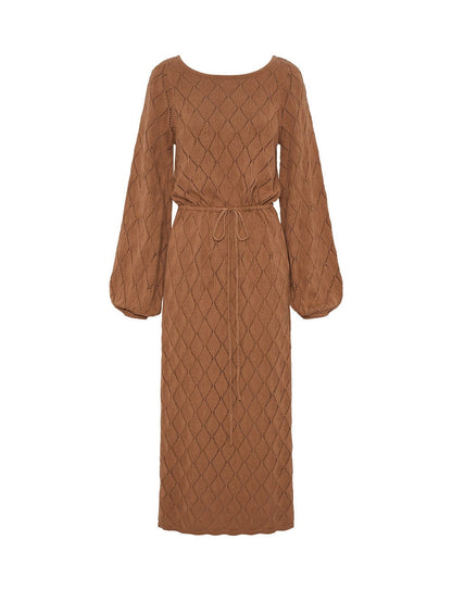 Claudia Knit Dress - Cinnamon