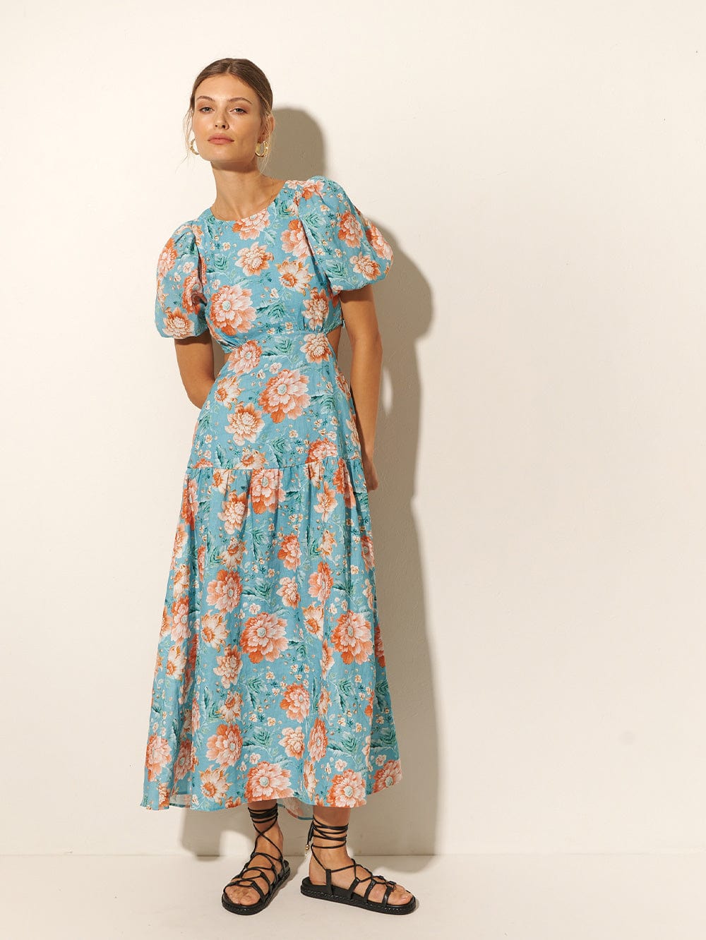 Josette Open Back Midi Dress Medium/10