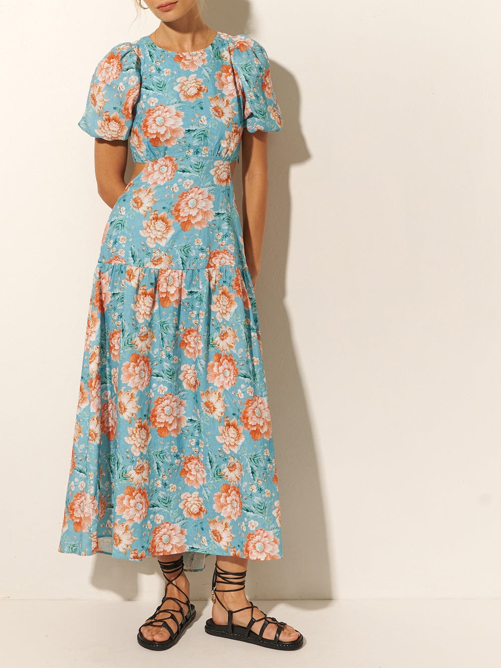 Image of Josette Open Back Midi Dress