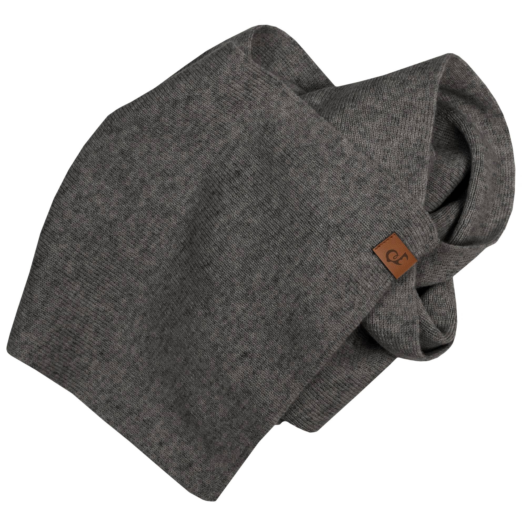 menique - Kids' Knit Scarf Merino & Cashmere: 110x18 / Dark gray