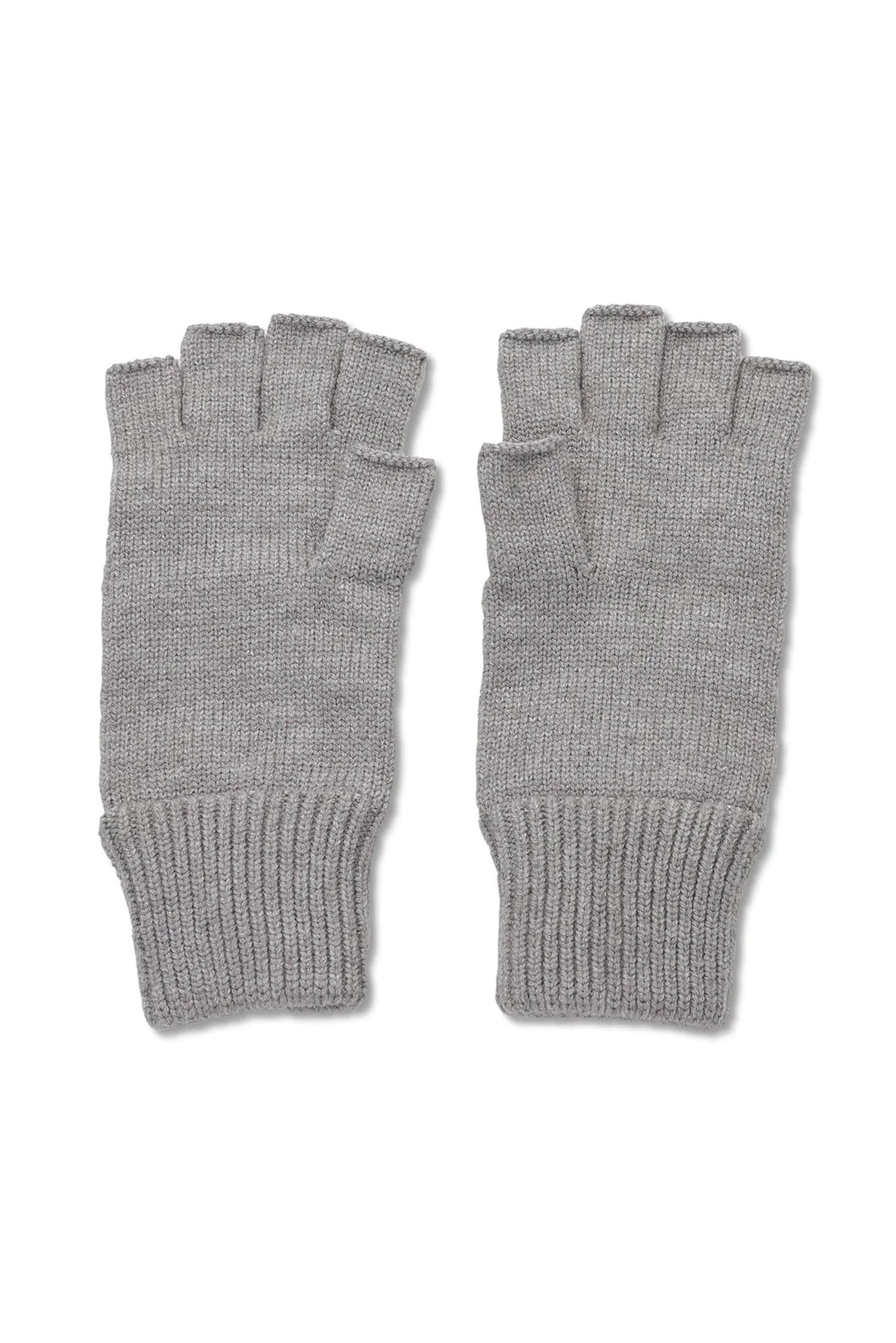 Dove Grey Candy Crystal Fingerless Gloves