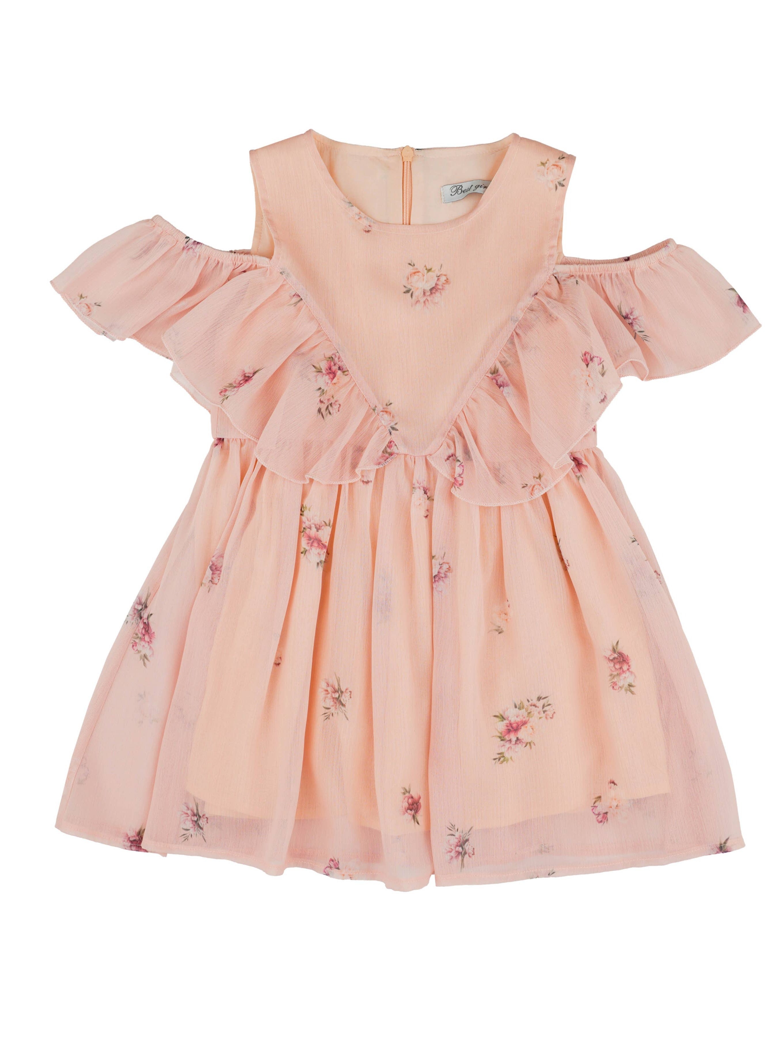 Image of Lara Kids - Robe fleurie rose 3961