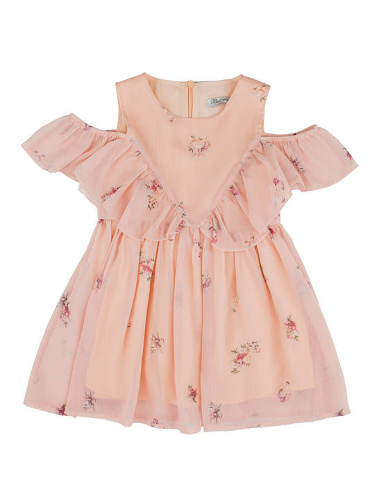 Lara Kids - Robe fleurie rose 3961