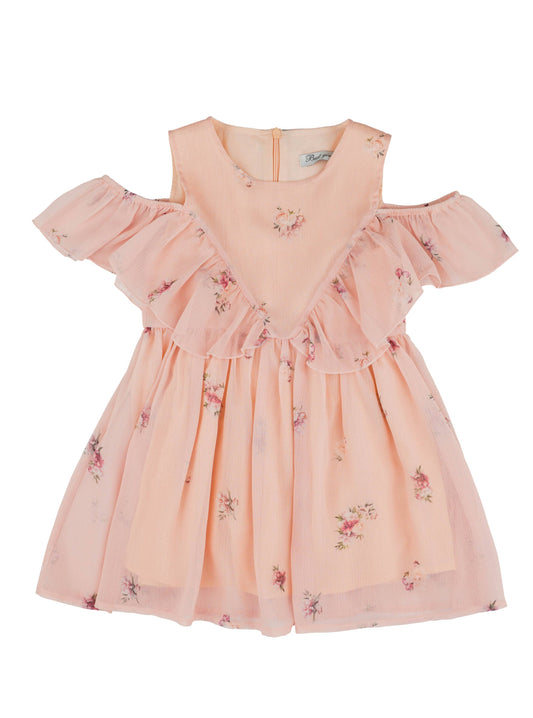 Lara Kids - Robe fleurie rose 3961