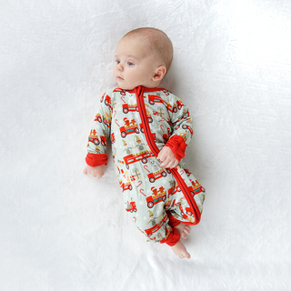 Emerson and Friends - Christmas Train Bamboo Convertible Baby Pajama: 12-18M