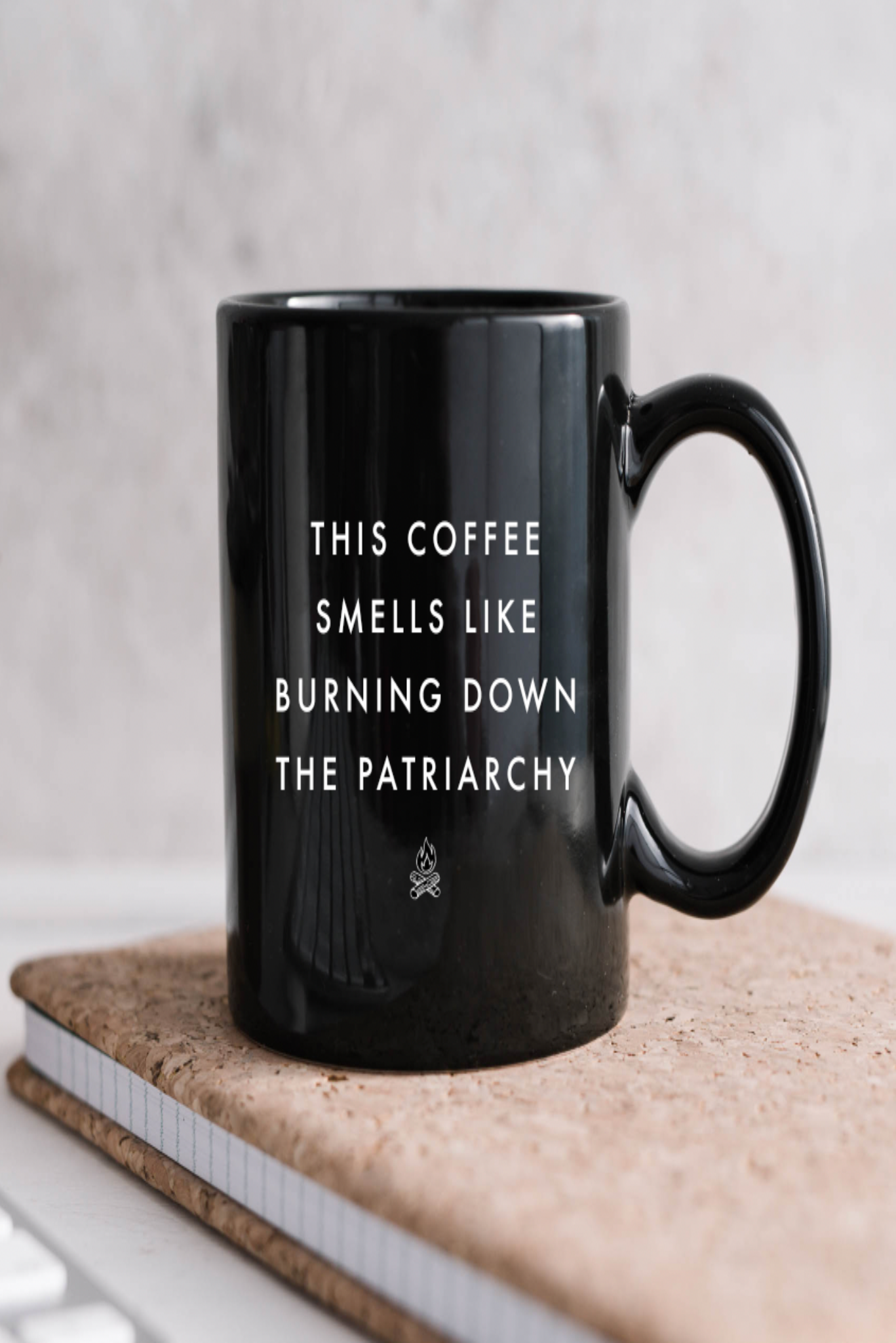 Jennifer Vallez - Gunner & Lux Collab - Burn Down the Patriarchy Coffee Mug: 11 oz