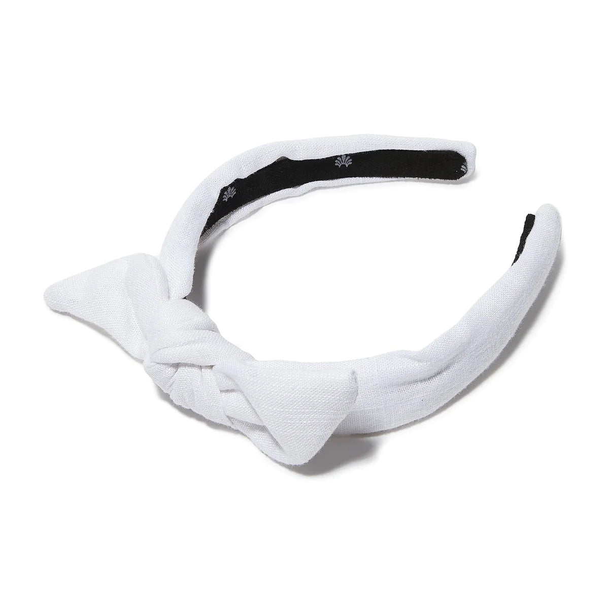 White Linen Kids Bow Tie Headband